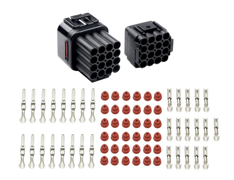 WMYCONGCONG 5 Kits 16 Pin Way Waterproof Electrical Connector Plug for Car Automotive, fits 2.2mm Terminals Wire - Image 1